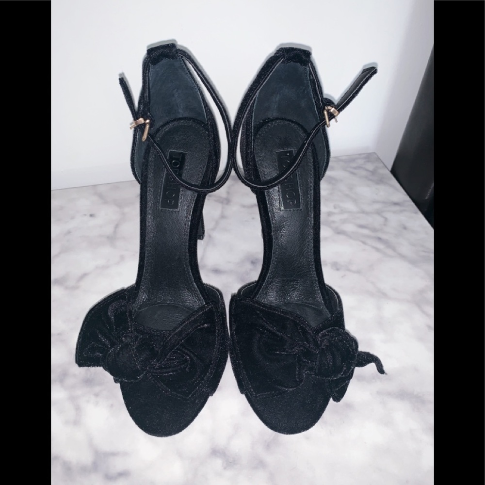 Topshop Velvet Sandals